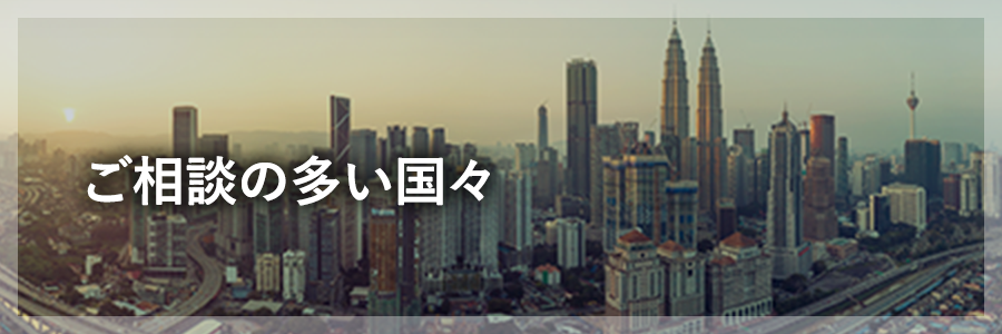 ご相談の多い国々
